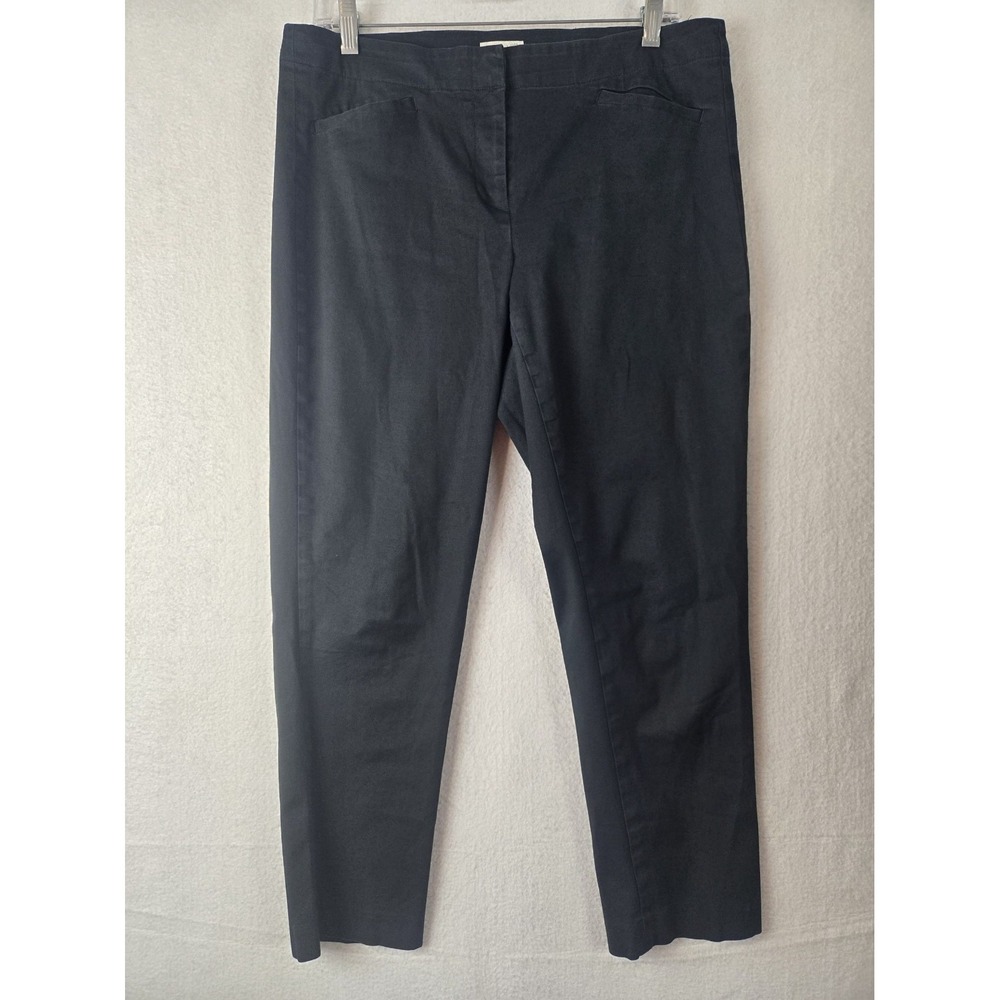 J Jill Womens Black Stretch Pants Size 10 Cotton Blend‎